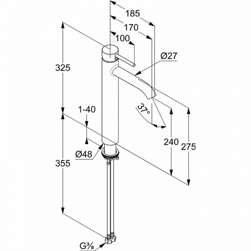 Смеситель для раковины Kludi Bozz 382865376 Белый матовый латунь