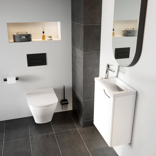 Тумба под раковину Ravak SD Classic 40 L X000001484 подвесная Белая глянцевая МДФ / ЛДСП