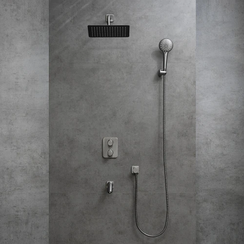 Душевая система Lemark Bronx LM3742GM c термостатом цвет Графит