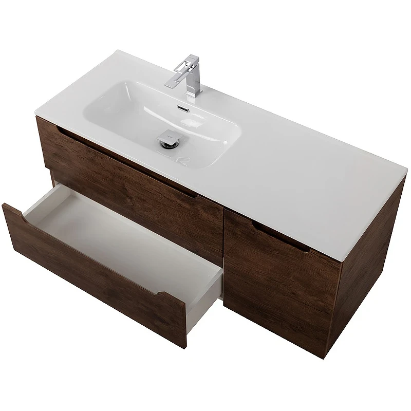 Тумба под раковину BelBagno Etna 100 L ETNA-1000-2C-1A-SO-RW-L подвесная Rovere Moro МДФ / ЛДСП
