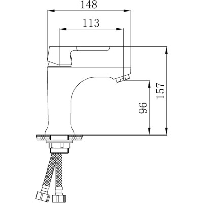 Смеситель для раковины Ростовская Мануфактура Сантехники SL123-001F Хром