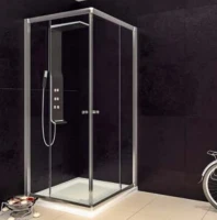 Душевой уголок Creavit Dante 230 90x90 DK.DA00.0024 профиль Серебро глянец/Серебро матовое стекло прозрачное с дымкой
