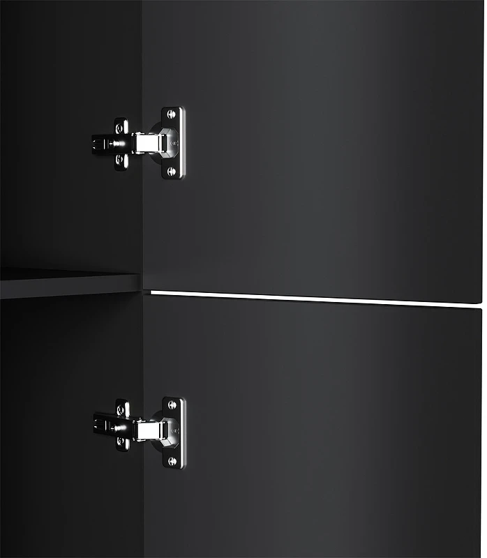 Шкаф пенал AM.PM Gem 30 R M90CHR0306BM подвесной Черный матовый МДФ / ЛДСП