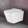 Комплект унитаза DIWO Ceramicanova Metric Rimless CN3007 с сиденьем с инсталляцией DIWO 4501 с клавишей смыва цвет Глянцевый белый