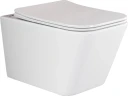 Комплект унитаза DIWO Ceramicanova Metric Rimless CN3007 с сиденьем с инсталляцией DIWO 4501 с клавишей смыва цвет Глянцевый белый