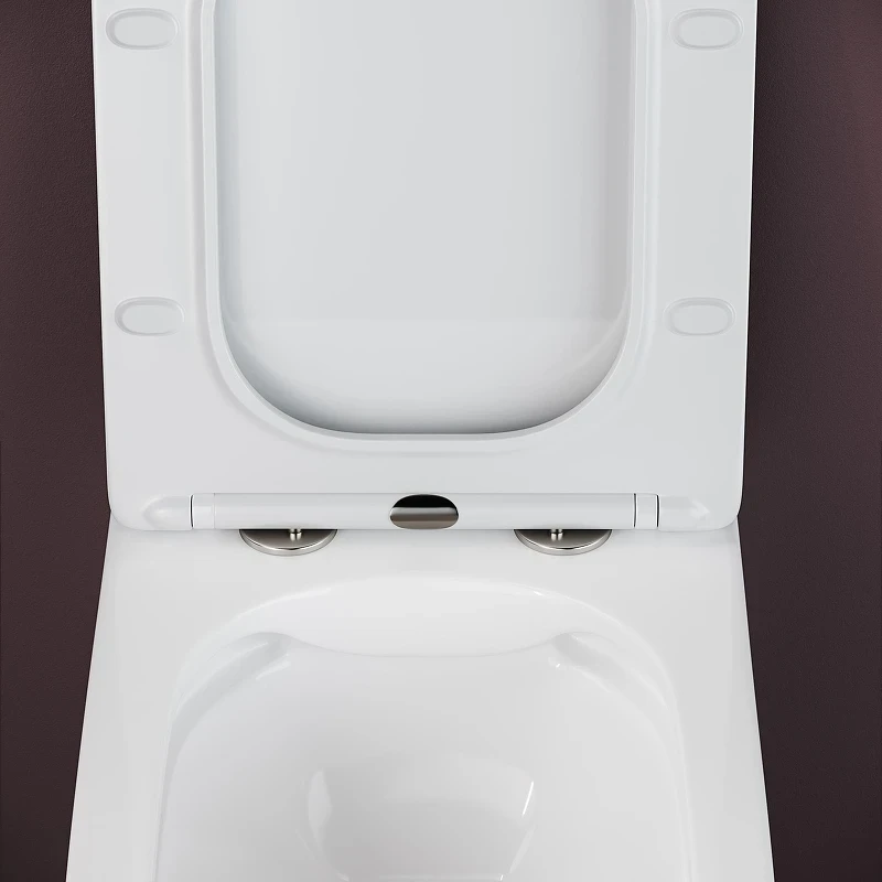 Комплект унитаза DIWO Ceramicanova Metric Rimless CN3007 с сиденьем с инсталляцией DIWO 4501 с клавишей смыва цвет Глянцевый белый