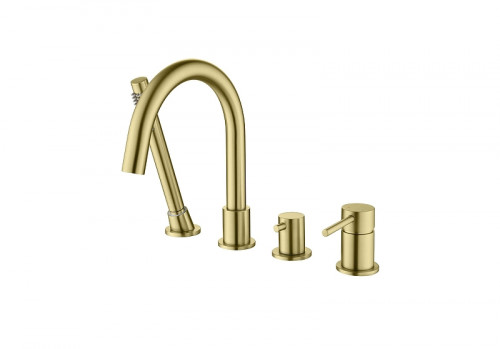 Смеситель на борт ванны Aquatek Европа AQ1348BG цвет Золото шлифованное