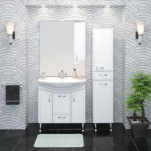 Тумба под раковину Runo Севилья 85 00000000597 Белая МДФ / ЛДСП