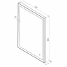 Зеркало Континент Solid 600x800 ЗЛП622 с подсветкой с сенсорным выключателем стекло