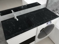 Раковина Stella Polar Мадлен 120 L SP-00001196 с местом под стиральную машину Черный мрамор