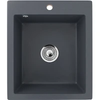 Кухонная мойка Ulgran Classic U-404-343 Антрацит искусственный камень (литьевой мрамор) встраиваемый