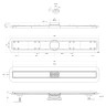 Душевой лоток BelBagno Luce BB-LD-LUCE-80-CR с решеткой Хром / под плитку