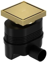 Душевой трап Allen Brau Priority 100x100 9.50025.GB с решеткой цвет Золото браш / под плитку