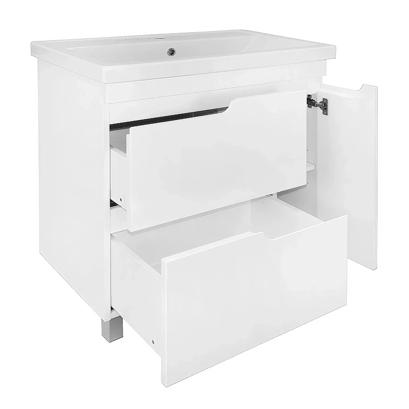Тумба с раковиной Azario Kantri 80 CS00097254 цвет Белый глянец