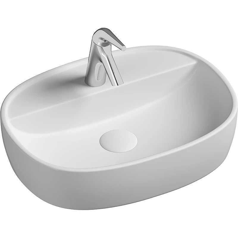 Раковина Ceramicanova Element 50 CN6036 Белая фарфор накладная