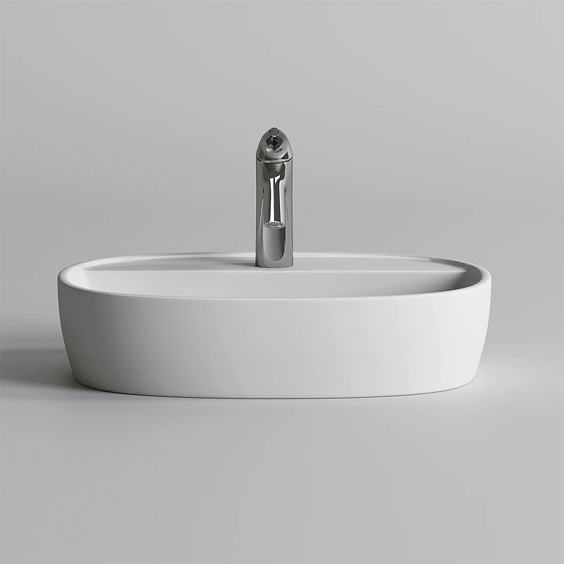 Раковина Ceramicanova Element 50 CN6036 Белая фарфор накладная