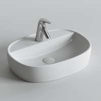 Раковина Ceramicanova Element 50 CN6036 Белая фарфор накладная