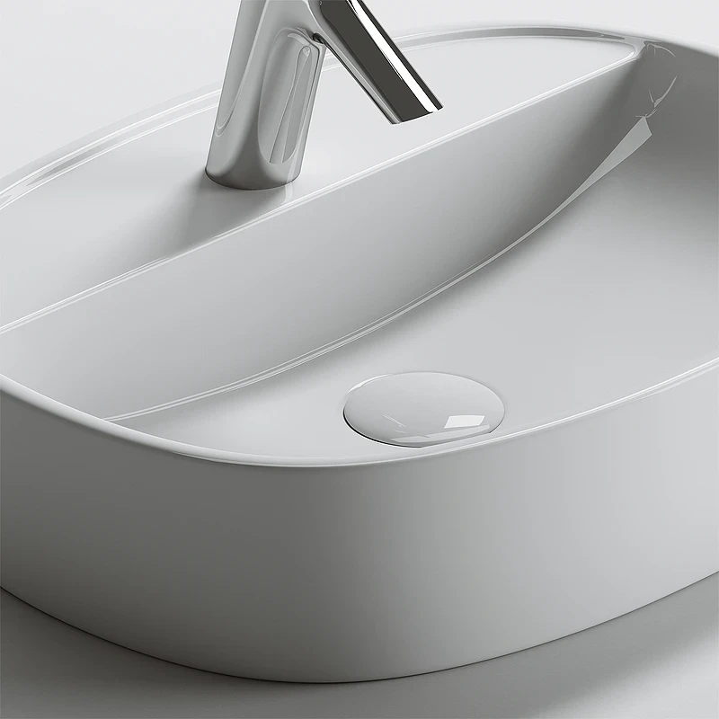 Раковина Ceramicanova Element 50 CN6036 Белая фарфор накладная