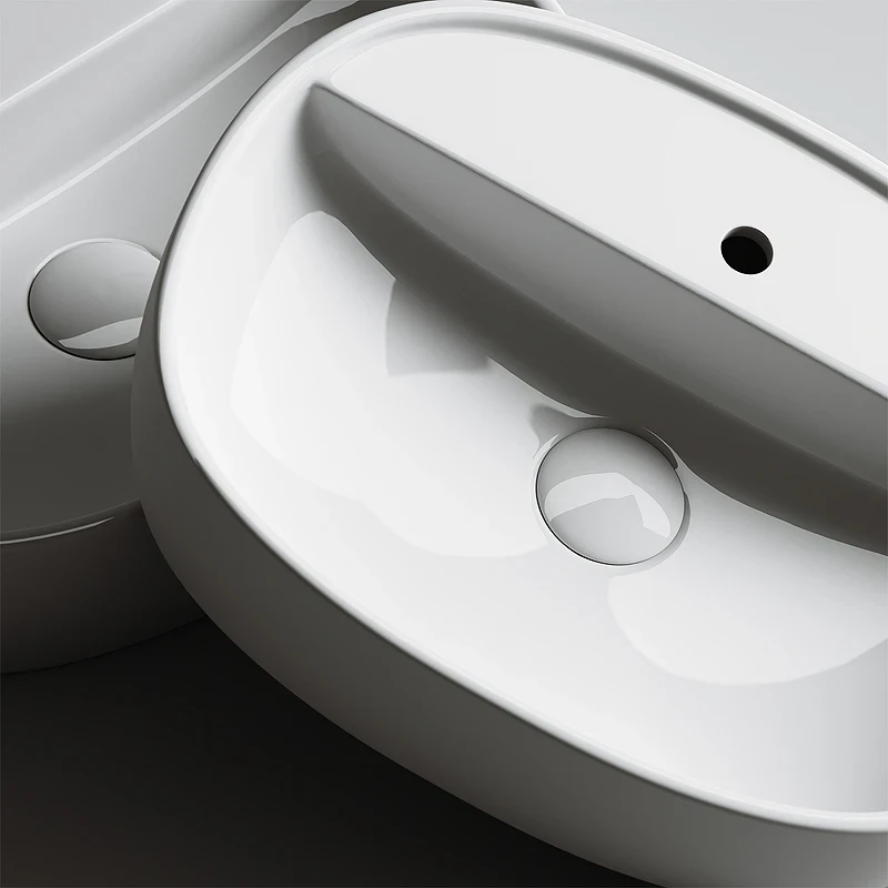 Раковина Ceramicanova Element 50 CN6036 Белая фарфор накладная