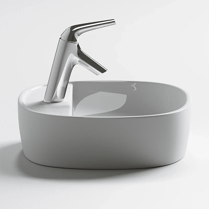 Раковина Ceramicanova Element 50 CN6036 Белая фарфор накладная