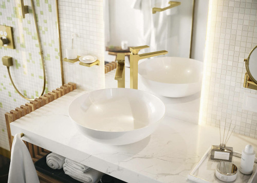 Смеситель для душа Hansgrohe ShowerSelect 15763990 с термостатом Полированное золото латунь встраиваемый