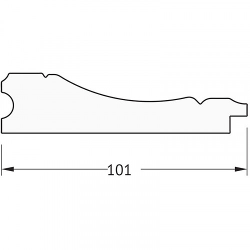 Зеркало Evoform Definite 163х83 BY 3352 в багетной раме - Вензель серебряный 101 мм стекло