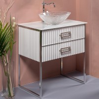 Тумба под раковину Boheme Armadi Art Monaco 80 867-080-WCR Белый глянец Хром МДФ / ЛДСП