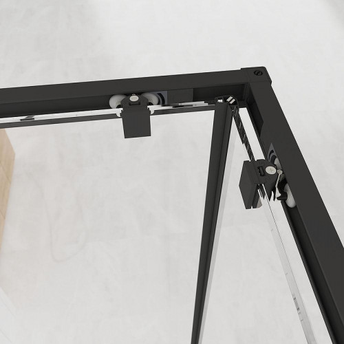 Душевой уголок Veconi Evo 300 B 100х80 E3-B-10080-01-C9 профиль Черный матовый стекло прозрачное