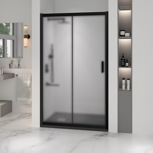 Душевая дверь RGW Passage PA-016B 130 350801613-24 профиль Черный стекло матовое-сатинат