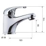 Смеситель для раковины Remer Серия 35 F112 Хром латунь