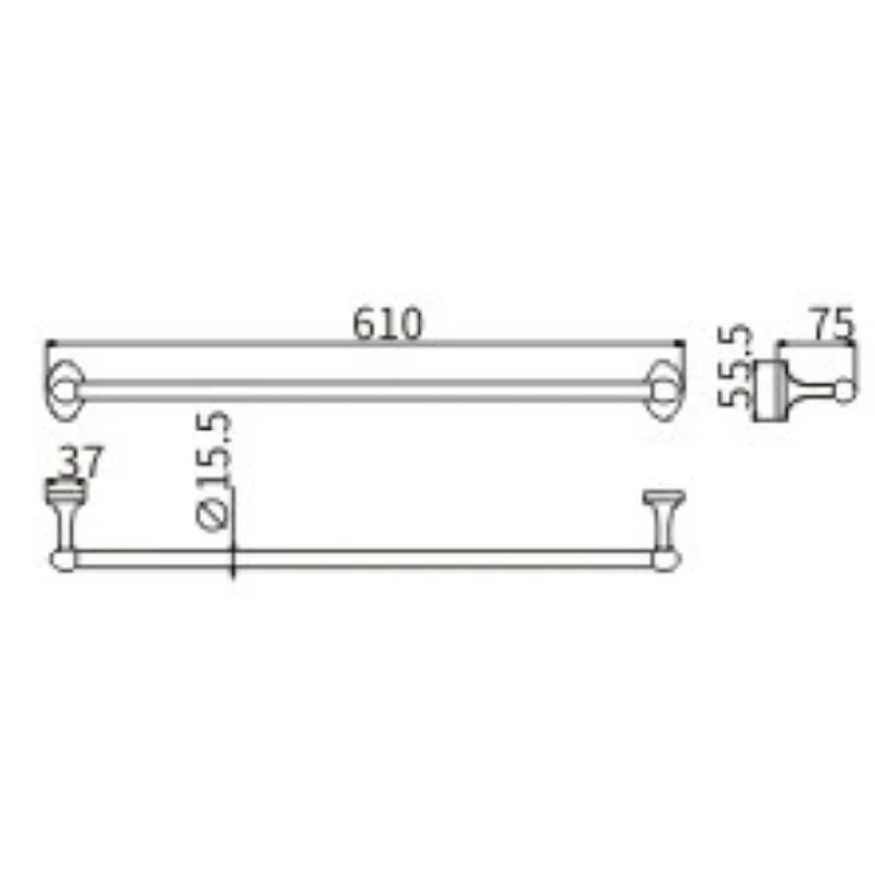 Полотенцедержатель CeramaLux Bell 53508 Хром