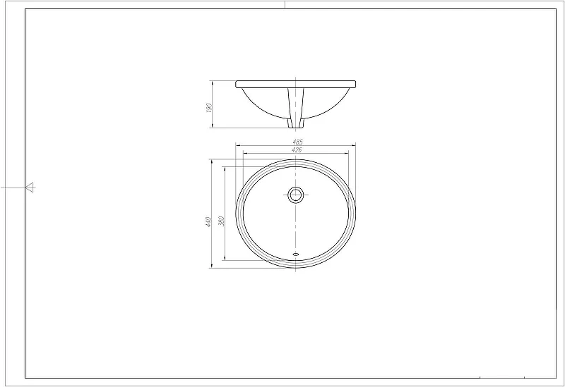 Раковина Arrow 48 AP418E цвет Белый