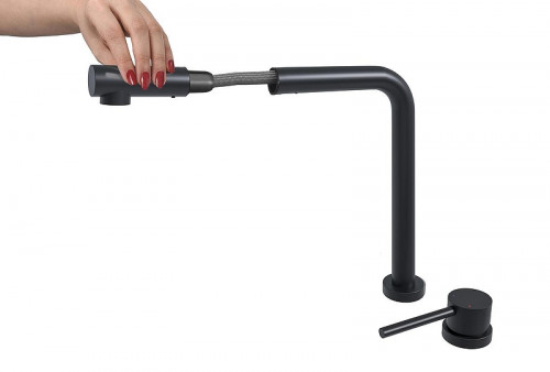 Смеситель для кухни Emar Steel ЕС - 7027 цвет Black