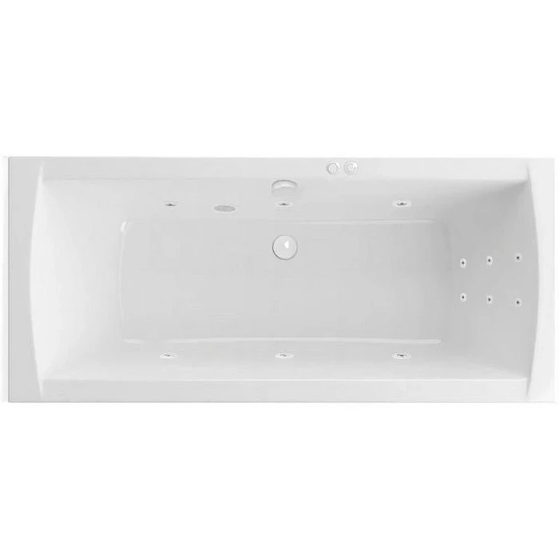 Акриловая ванна Excellent Aquaria Lux Slim 180x80 WAEX.AQU18S.LINE.WH цвет Белый с гидромассажем форсунки Белые