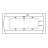 Акриловая ванна Excellent Aquaria Lux Slim 180x80 WAEX.AQU18S.LINE.WH цвет Белый с гидромассажем форсунки Белые