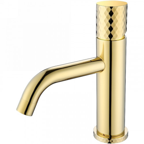 Смеситель для раковины Boheme Stick 121-GG Золото латунь