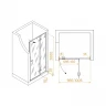 Душевая дверь RGW Stilvoll SV-004-Gr 100 353200410-110 профиль Серый стекло прозрачное