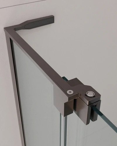 Душевой уголок Cezares Slider 110x80 SLIDER-AH-1-80-100/110-C-GM профиль Оружейная сталь стекло прозрачное