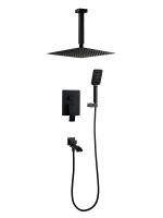 Душевая система FILARETE Waterfall FL1012BL цвет Черный матовый