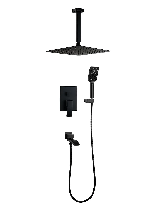 Душевая система FILARETE Waterfall FL1012BL цвет Черный матовый