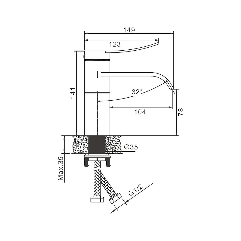 Смеситель для раковины Belz B812-5 B10812-5 цвет Брашированное золото