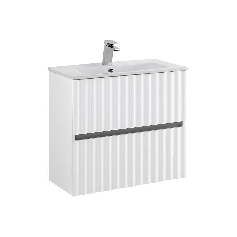 Тумба под раковину Art&Max Elegant 60 AM-ELEGANT-600-2C-SO-BL-LED-P подвесная цвет Белый глянец