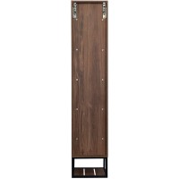 Шкаф пенал Comforty Порто 35 00-00009982 подвесной Дуб темно-коричневый МДФ / ЛДСП