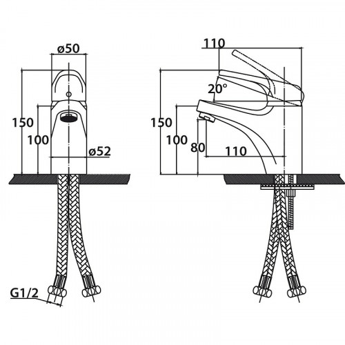Комплект смесителей Kaiser County 5500К Хром латунь