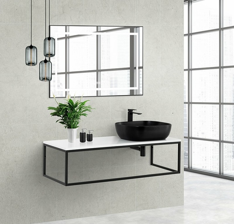 Столешница под раковину BelBagno 120 EK-120-AS-BO-R Bianco Opaco