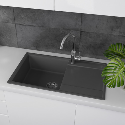 Кухонная мойка Lemark Imandra 840 9910033 Грей искусственный камень (литьевой мрамор) встраиваемый