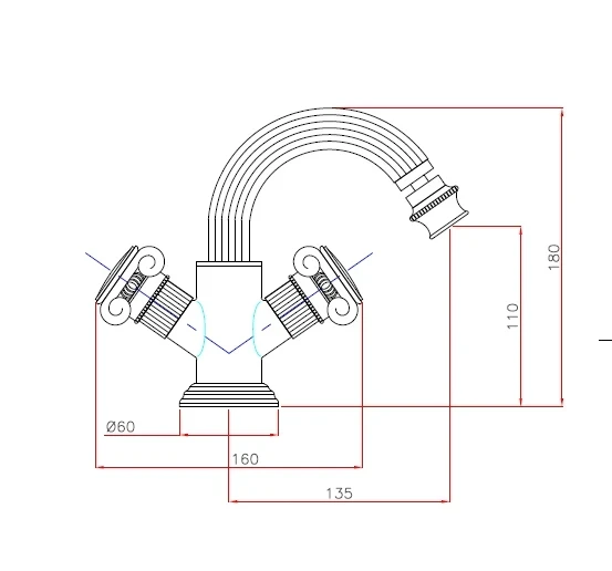 Смеситель для биде Cezares Olimp OLIMP-BS2-02-Sw Бронза латунь