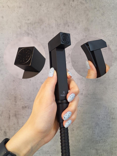 Гигиенический душ со смесителем AltroBagno BM 060122 MB цвет Черный матовый