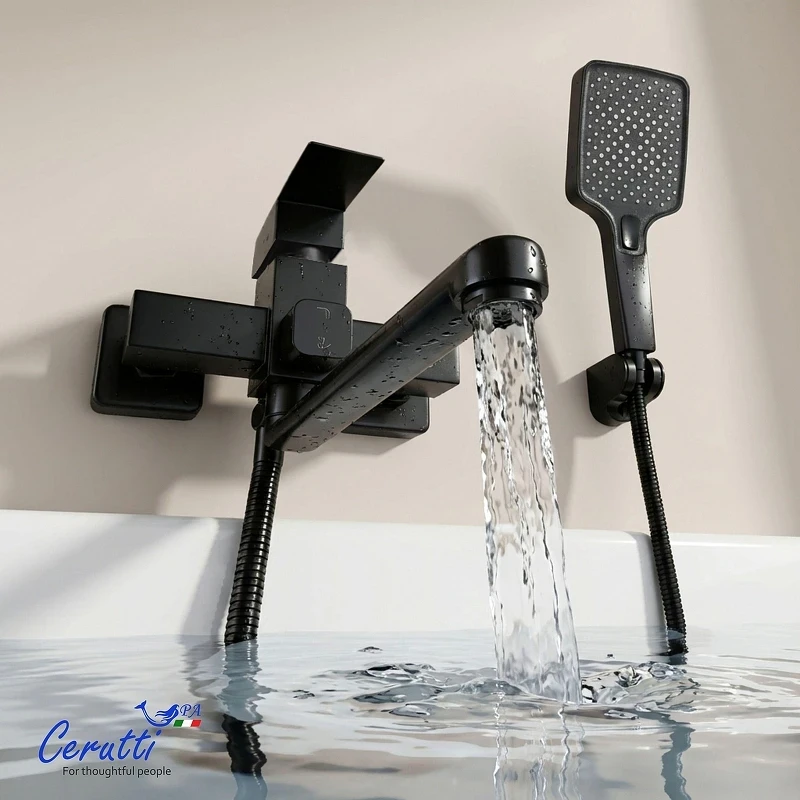 Смеситель для ванны Ceruttispa Клелия (Clelia) VXLMB CT12066 12066 цвет Черный матовый
