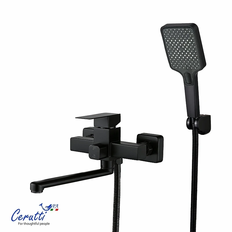 Смеситель для ванны Ceruttispa Клелия (Clelia) VXLMB CT12066 12066 цвет Черный матовый